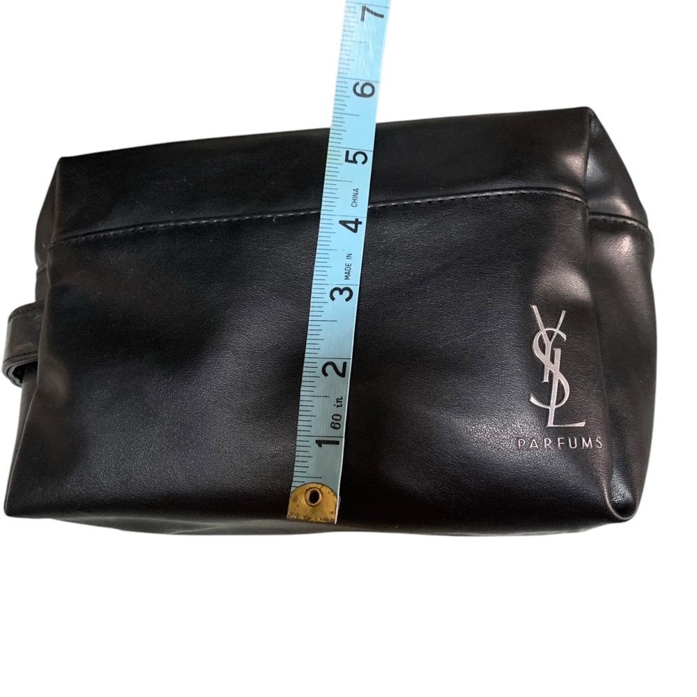 Yves Saint Laurent Black Parfum Cosmetic Bag Sleek Minimalist Design - Picture 4 of 9